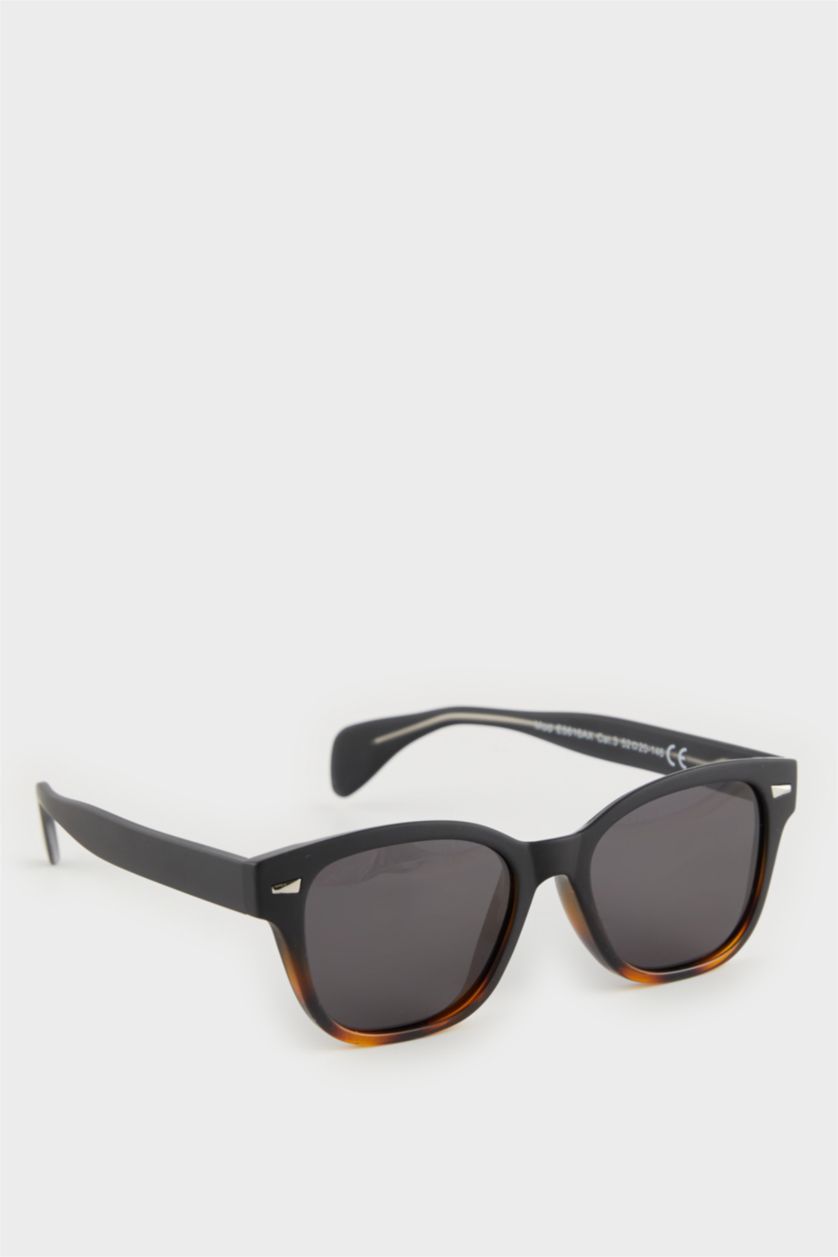 HOMME Noir Lunettes de soleil carrées pour homme