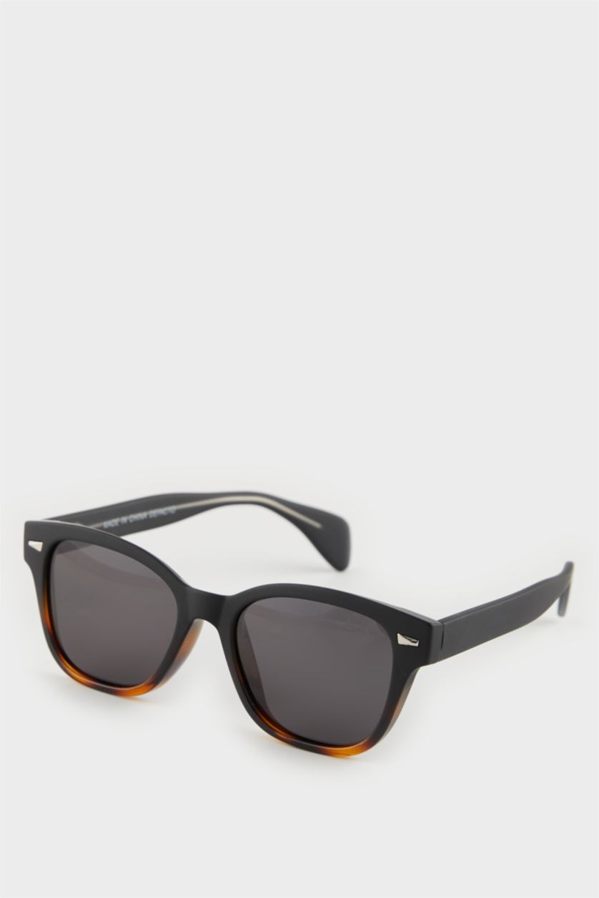 HOMME Noir Lunettes de soleil carrées pour homme