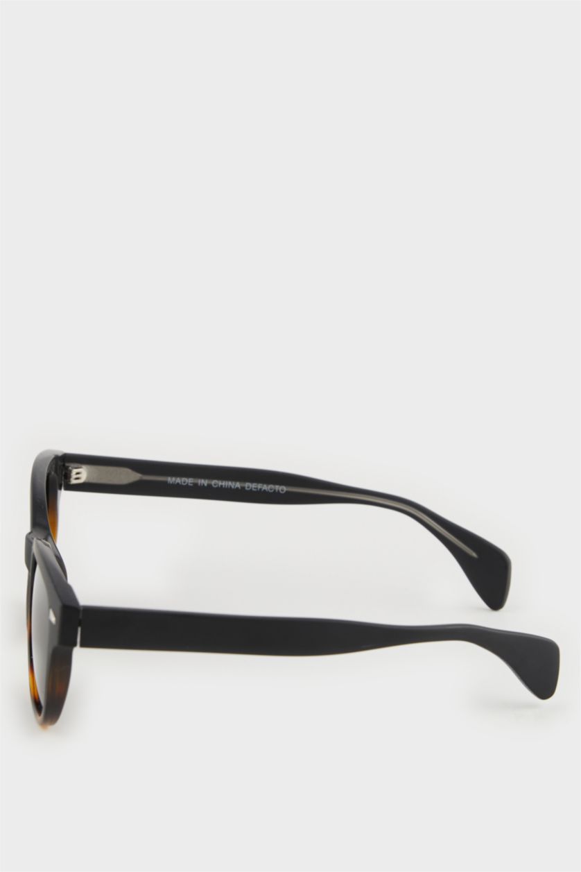 HOMME Noir Lunettes de soleil carrées pour homme