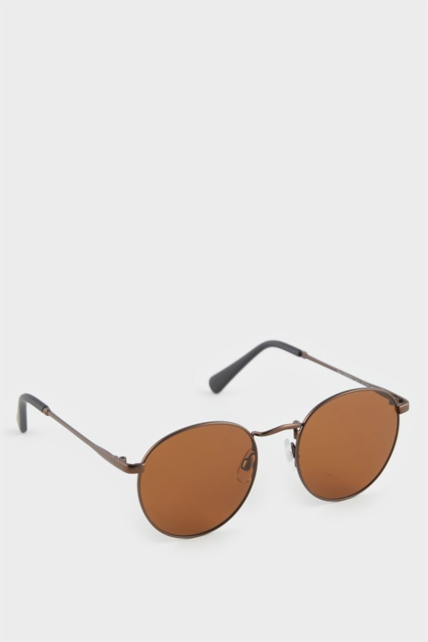 Мужчины Коричневый Мужские круглые солнцезащитные очки