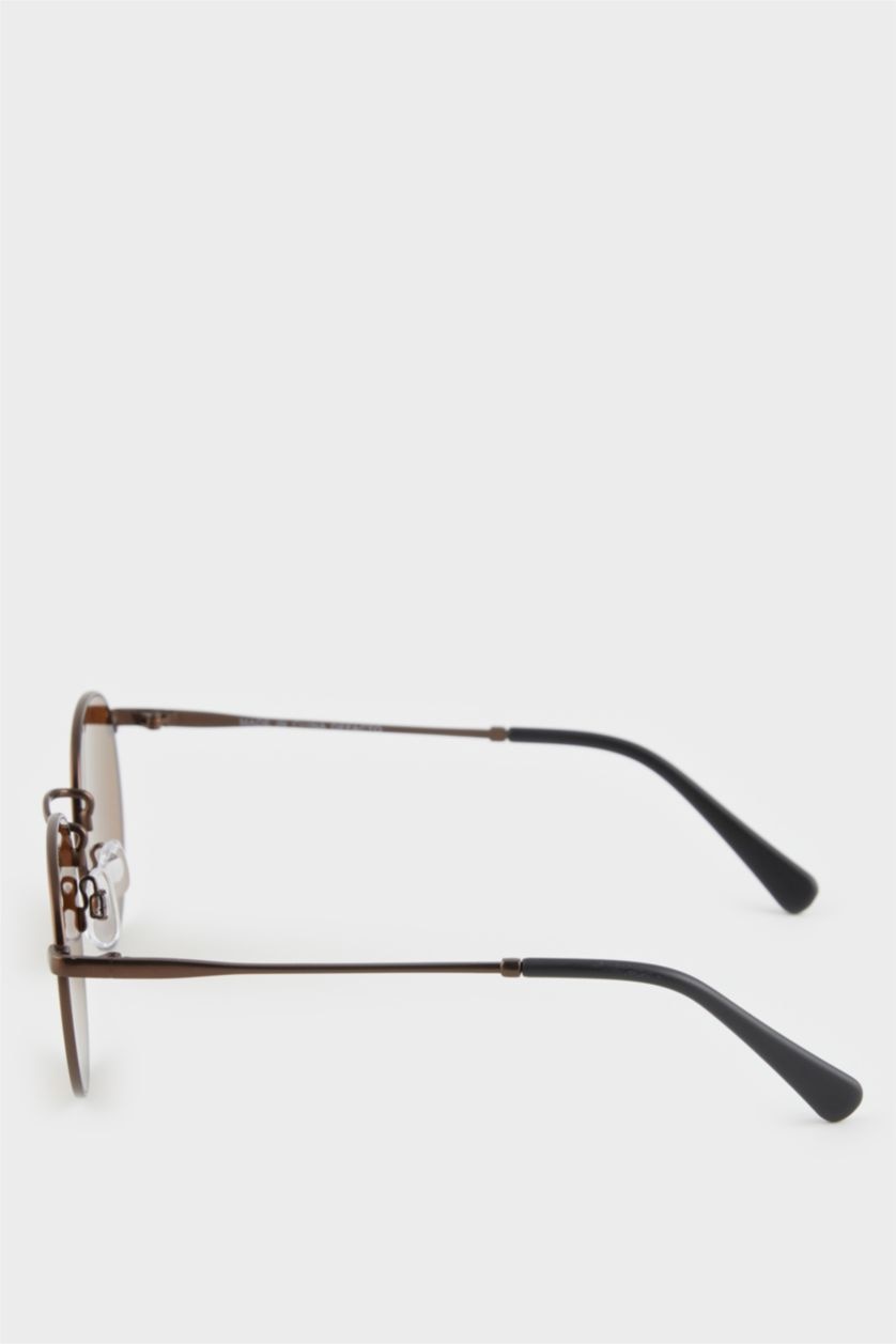 Мужчины Коричневый Мужские круглые солнцезащитные очки