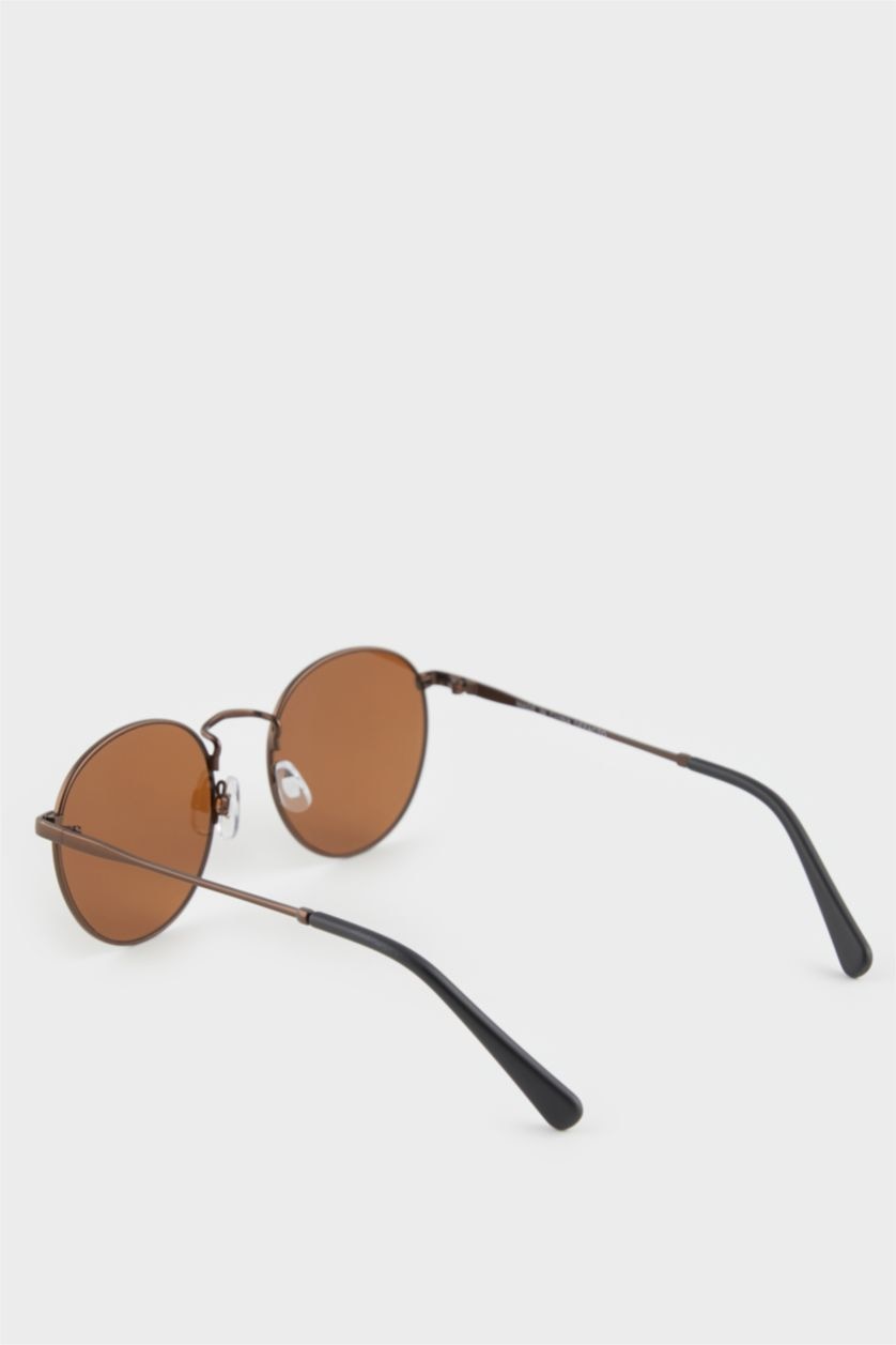 Мужчины Коричневый Мужские круглые солнцезащитные очки