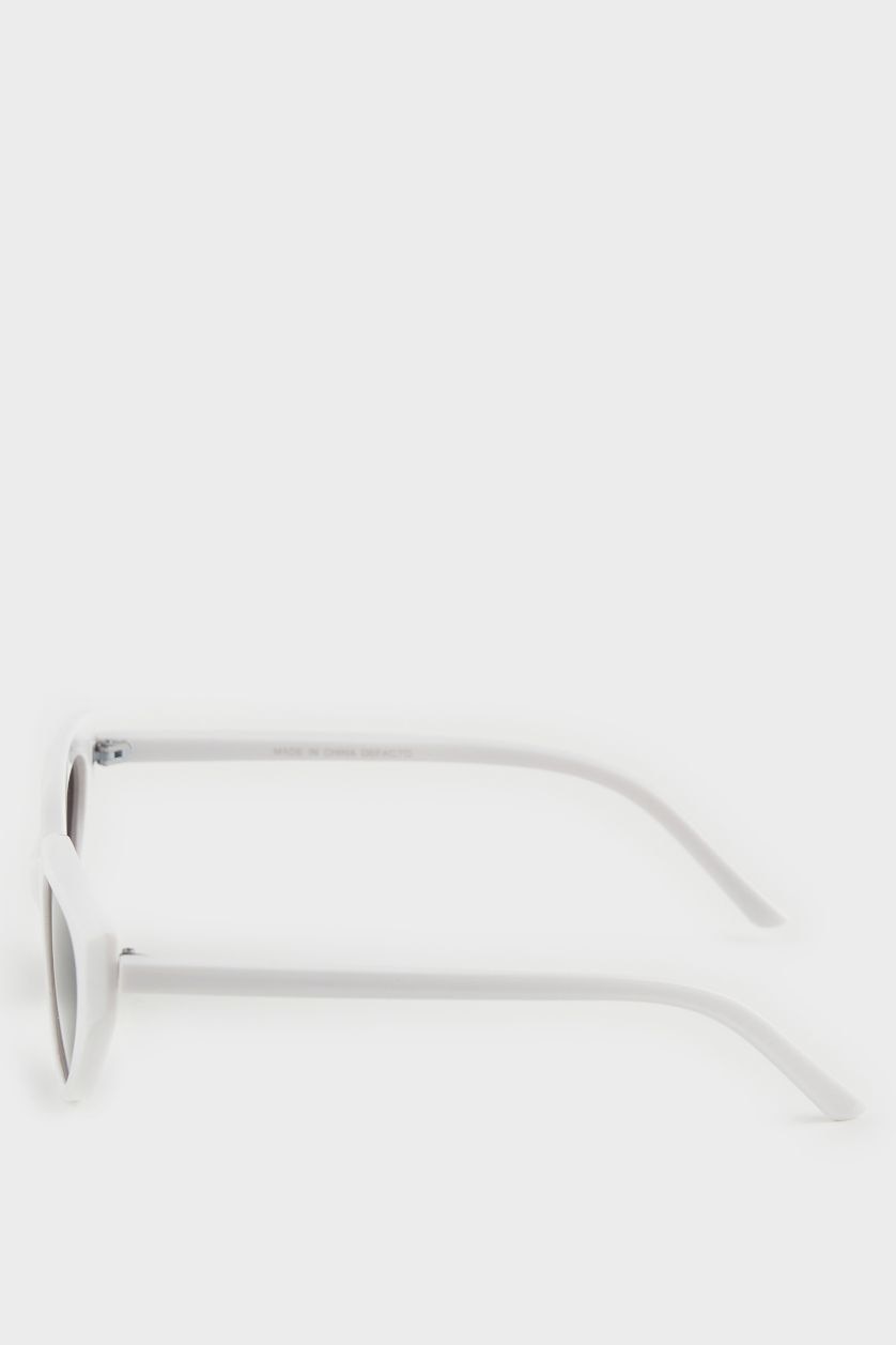 نساء أبيض نظارات شمسية دائرية للنساء