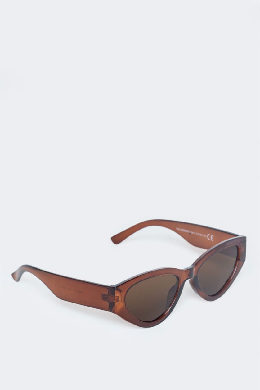 Женщины Темно-коричневый Женские большие коричневые солнцезащитные очки с пластиковой оправой и УФ-защитой