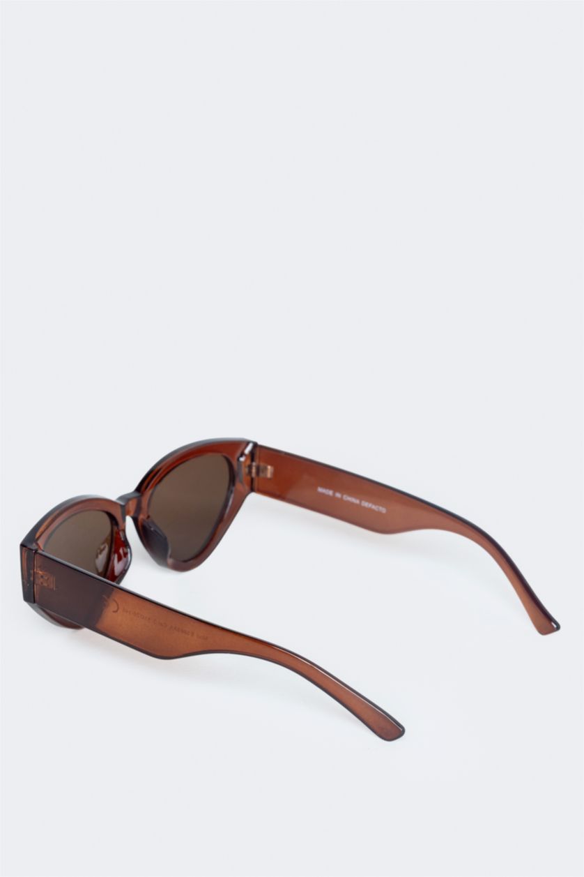 Женщины Темно-коричневый Женские большие коричневые солнцезащитные очки с пластиковой оправой и УФ-защитой