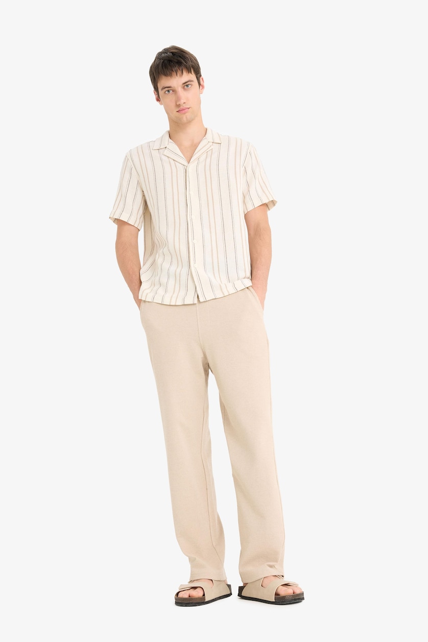 Erkek Taş Regular Fit Polo Yaka Gömlek