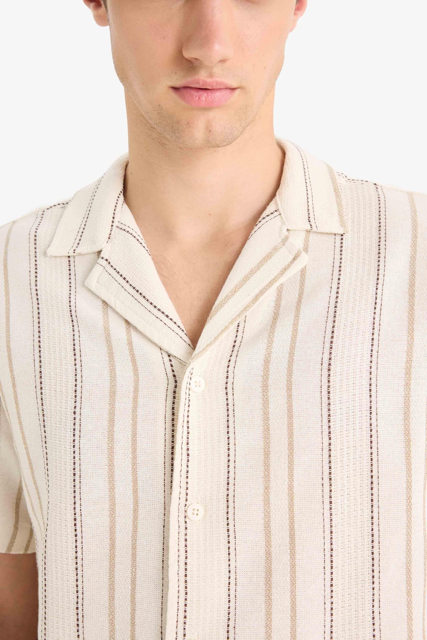 Erkek Taş Regular Fit Polo Yaka Gömlek