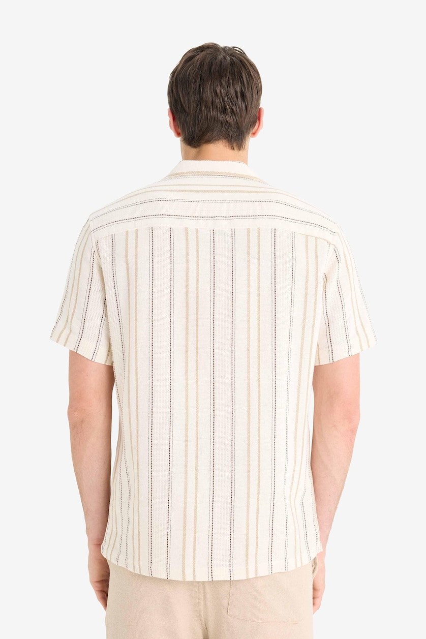 Erkek Taş Regular Fit Polo Yaka Gömlek