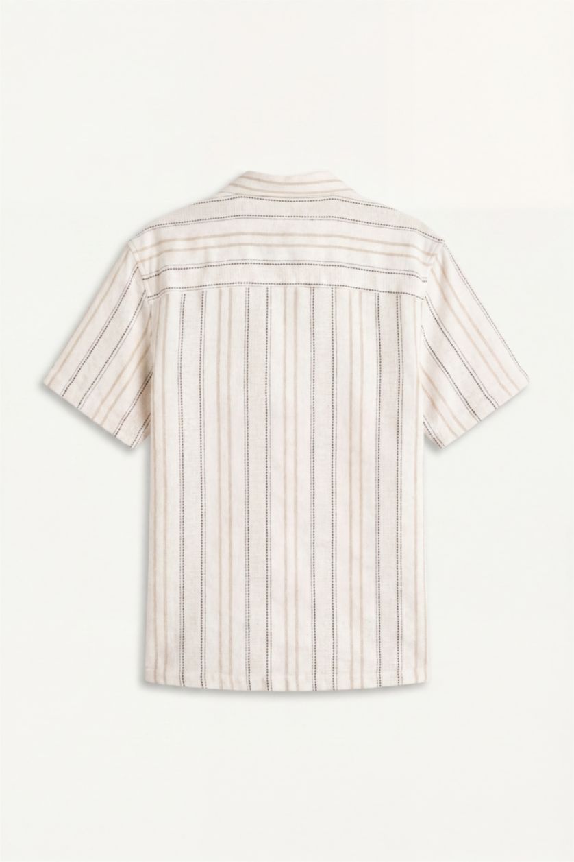 Men Stone Regular Fit Short Sleeve Shirt