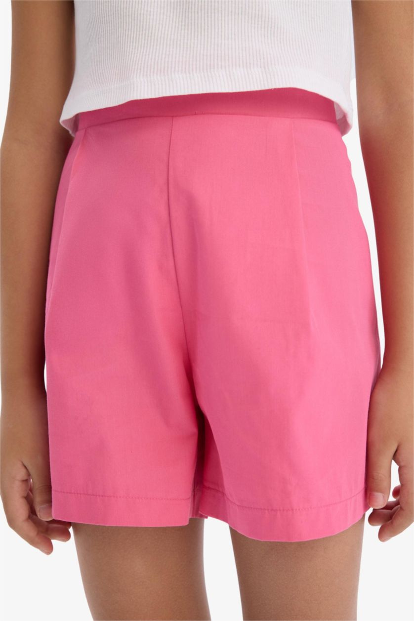 Kız Çocuk - Genç Kız Beyaz 2'li Takım Fitilli Kaşkorse Atlet Şort Kız Çocuk