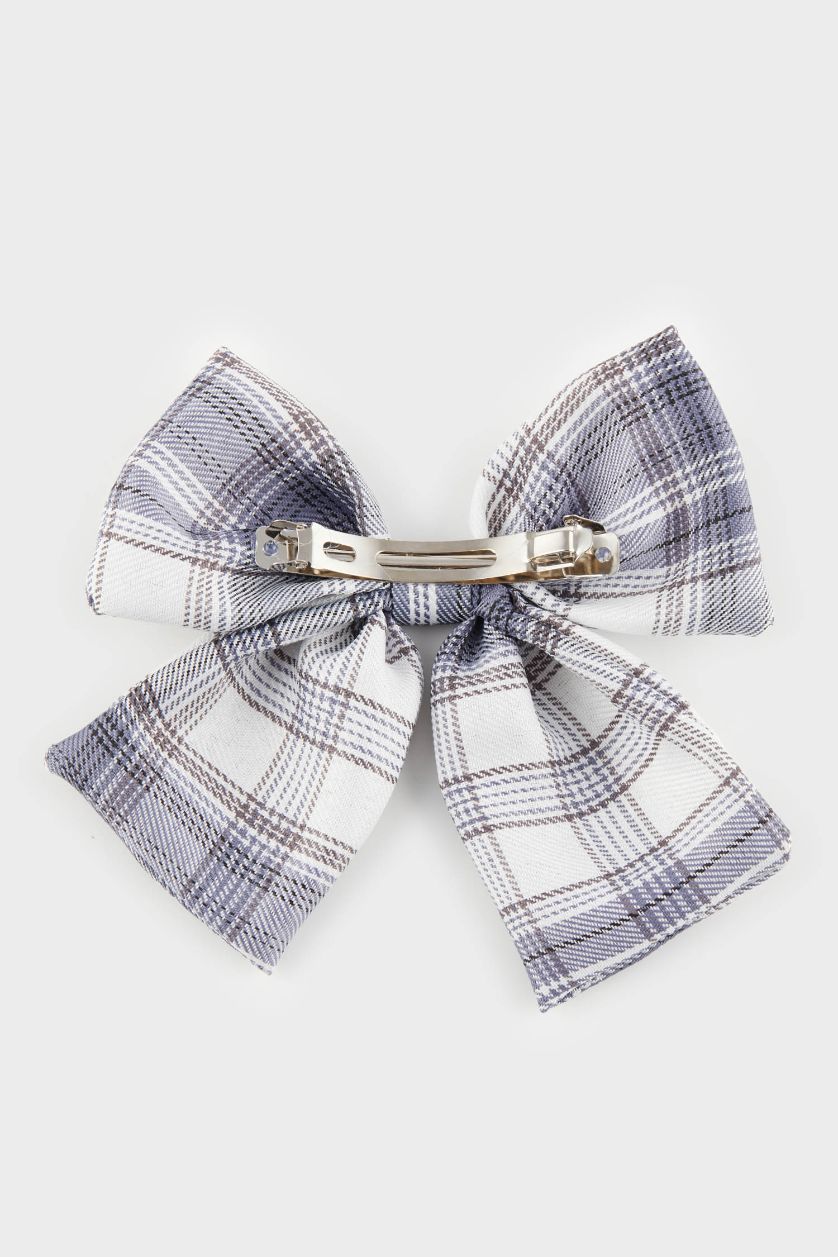 WOMAN Blue Woman 2 Piece Plaid Patterned Hair Clips