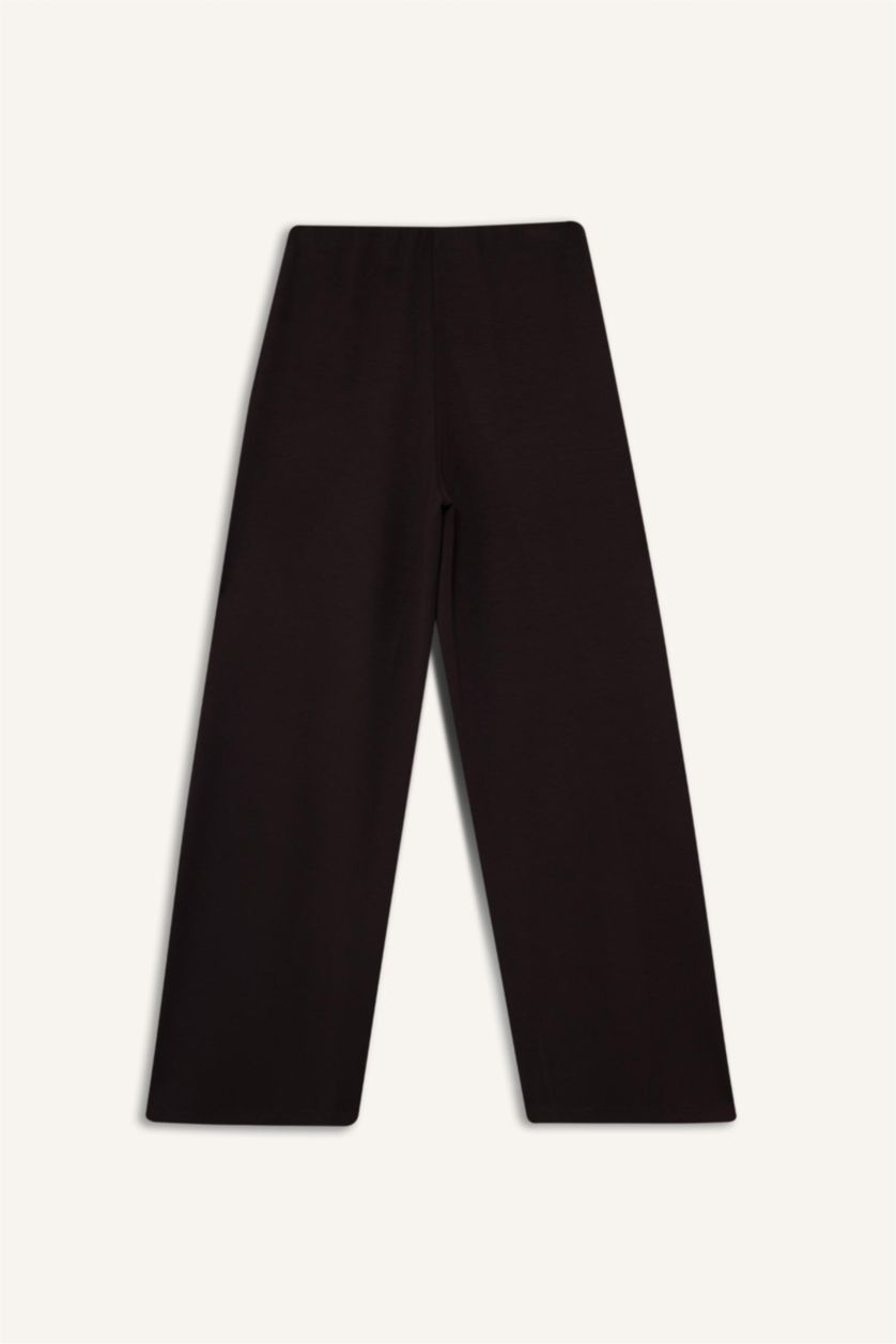 WOMAN Brown Wide Leg Pique Trousers