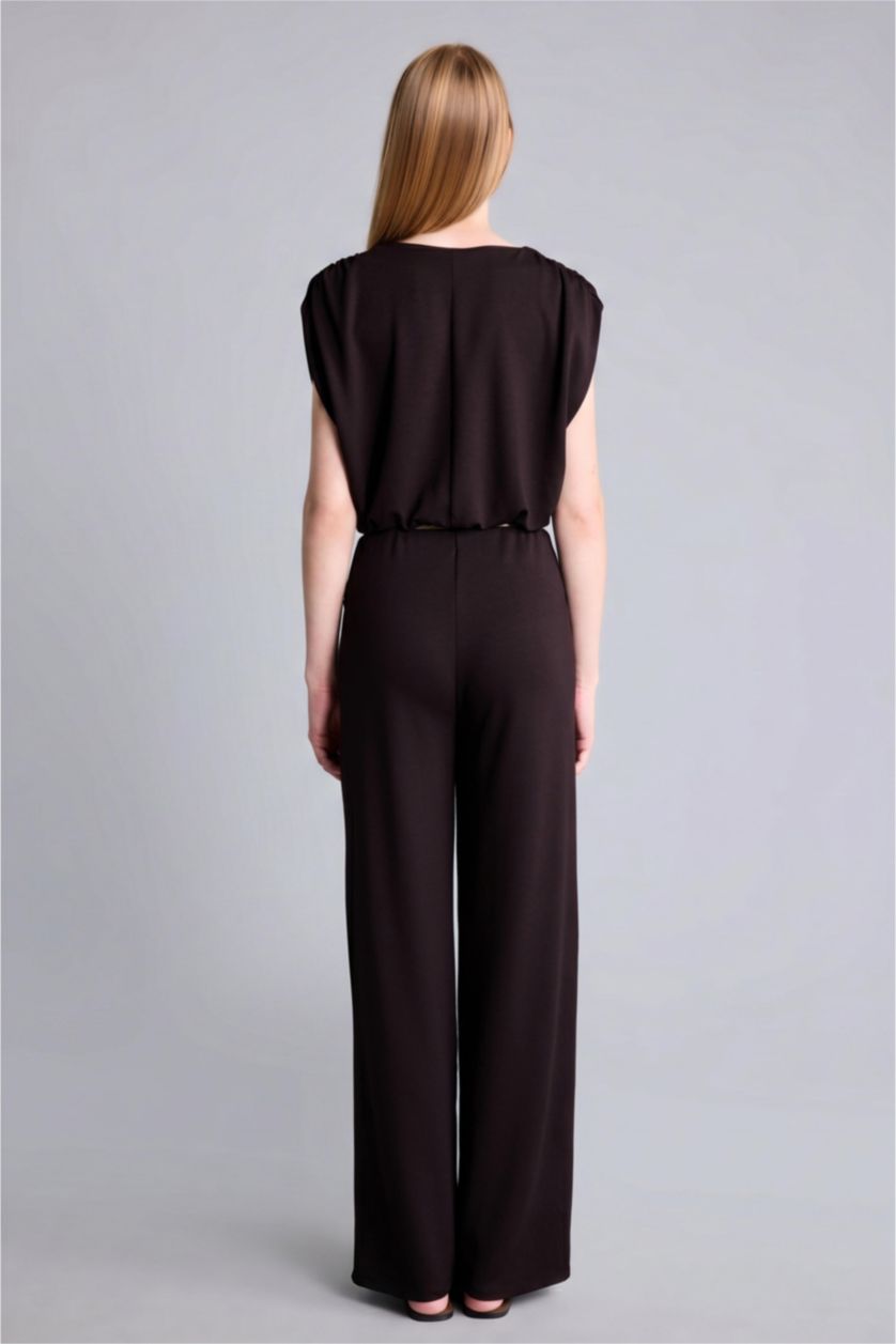 Kadın Kahve Wide Leg Pantolon