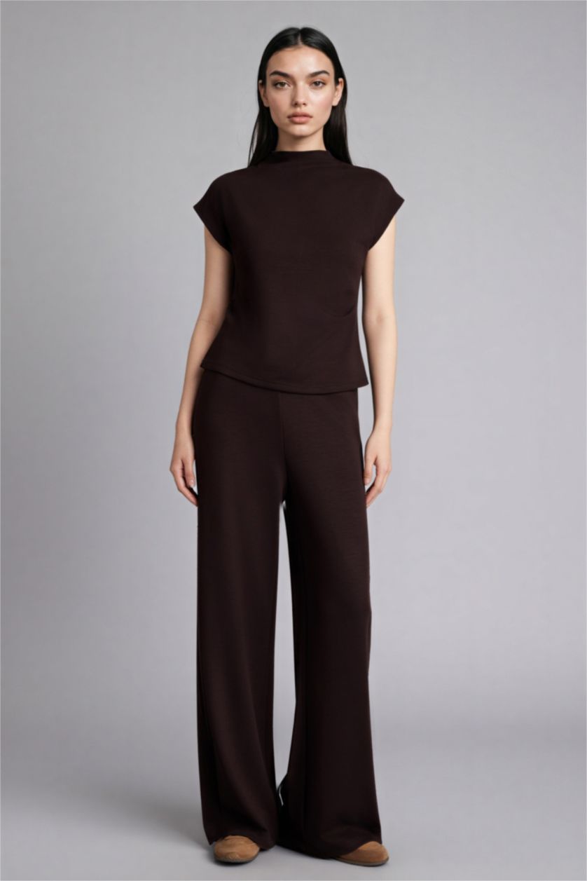 نساء بني بنطرون وايد ليج برجل واسع