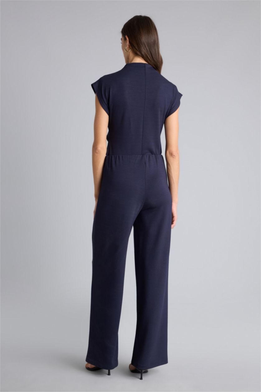 Женщины Синий Широкие брюки из пике