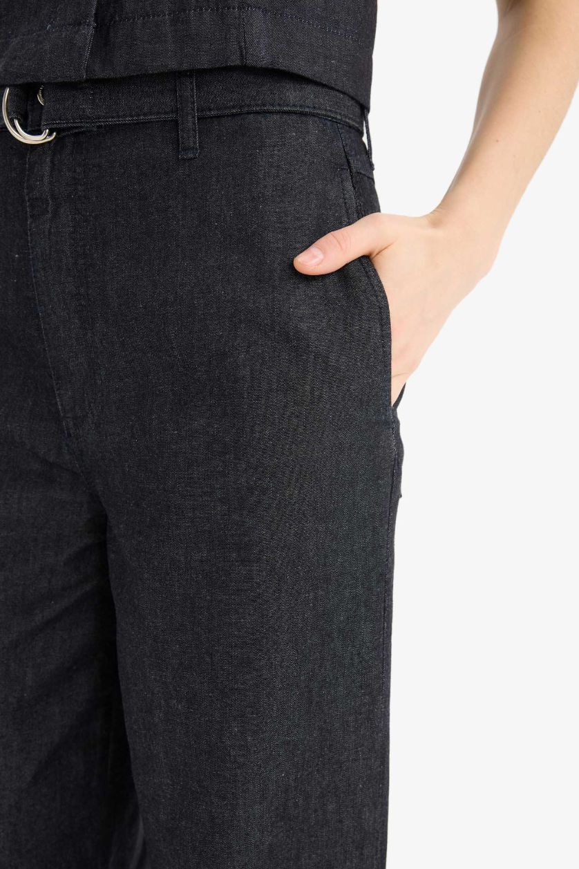 Kadın Mavi Siyah Yıkamalı Soluk Efektli Yumuşak Jean Yelek