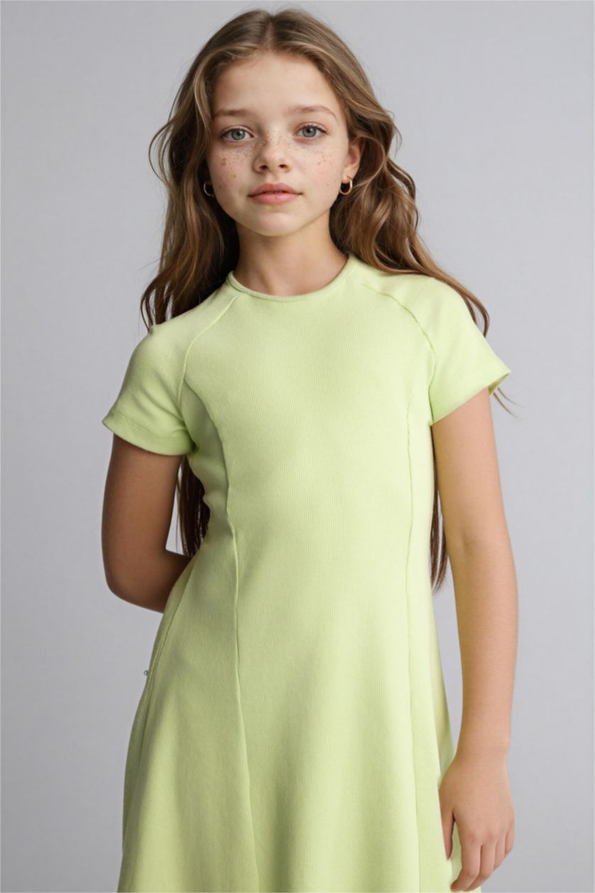 بناتي نعناع فستان بناتي مضلع بقصة A