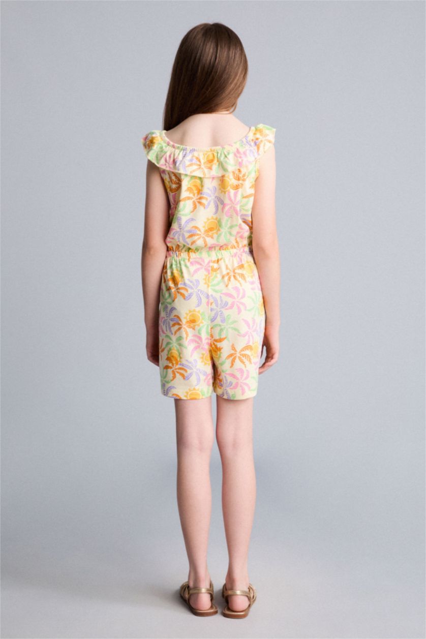 Young Girls - Teen Girls Light Yellow Sleeveless Jumpsuit