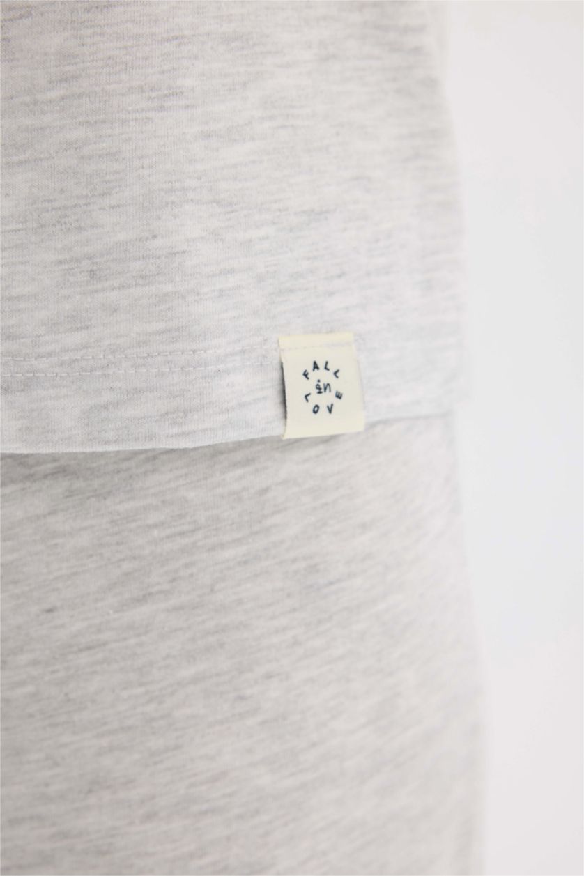 نساء ميلانج رمادي سيت قصة عادية نص ردن من Fall in Love - قطعتين