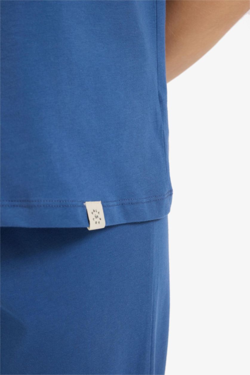 Woman Indigo Fall in Love Top Bottom 2 Piece Set