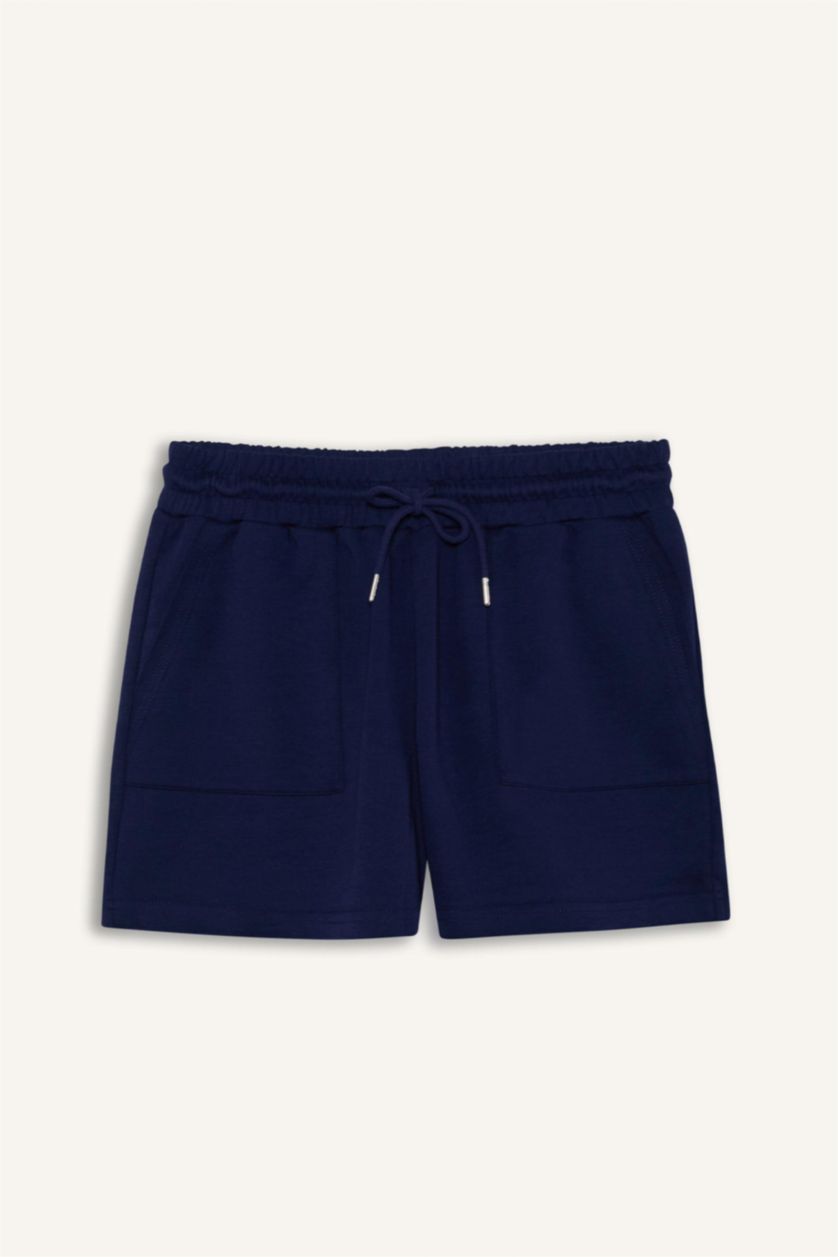 Женщины Синий Свободного кроя бермуды