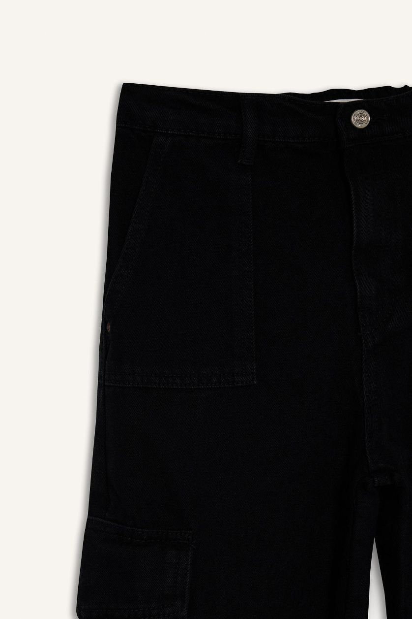 GIRLS & TEENS Anthracite Girl Wide Leg Cargo Jeans