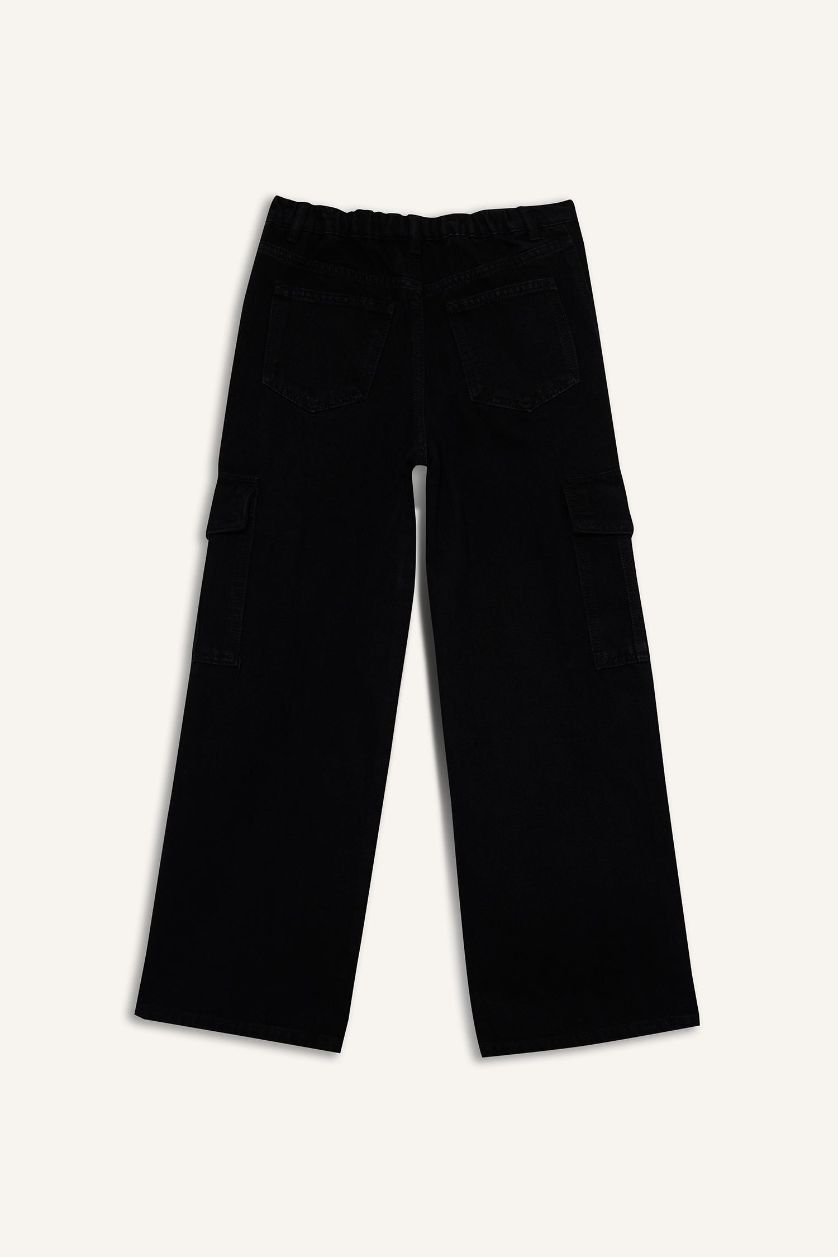 GIRLS & TEENS Anthracite Girl Wide Leg Cargo Jeans