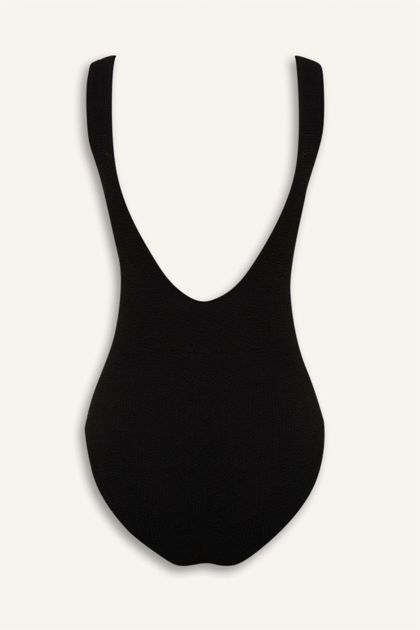 Kadın Siyah Regular Fit Bürümcük Mayo