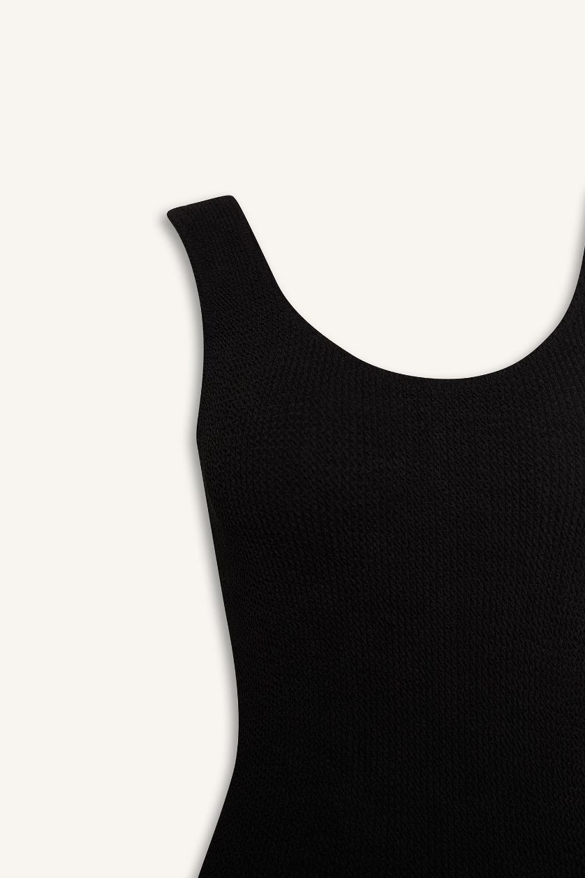 Kadın Siyah Regular Fit Bürümcük Mayo