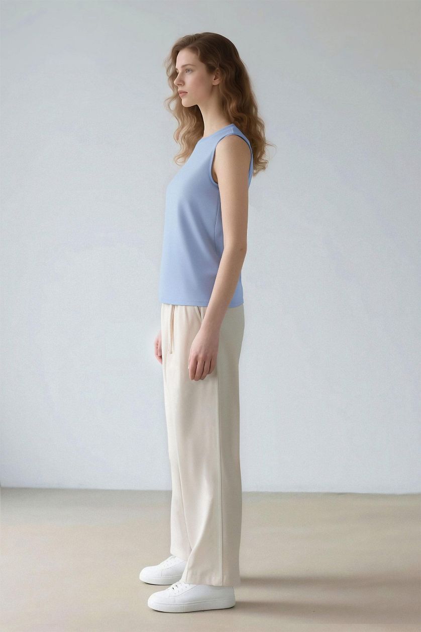 نساء بيج بنطرون وايد ليج بثلاثة جيوب