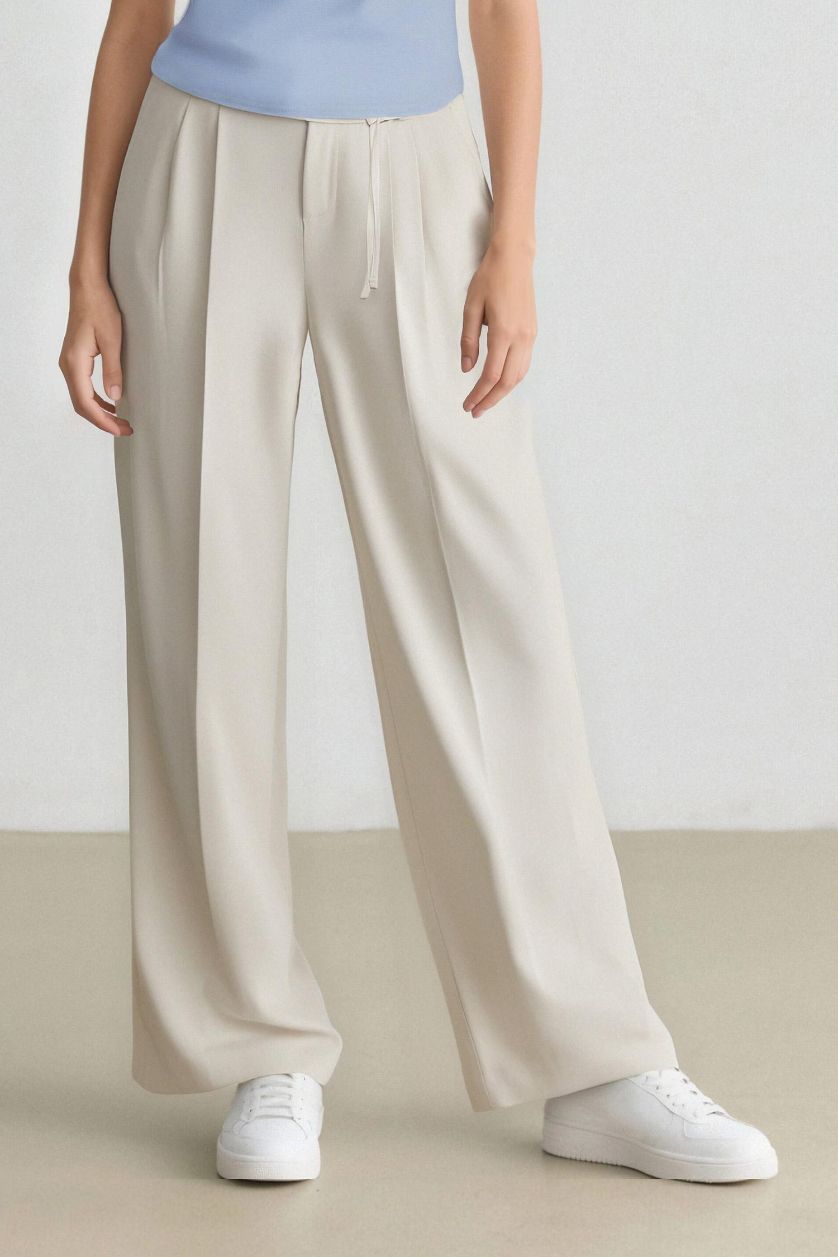 نساء بيج بنطرون وايد ليج بثلاثة جيوب