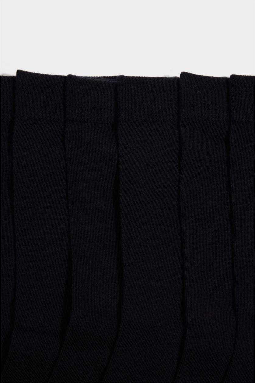 MAN Black Man 7 Piece Cotton Long Socks