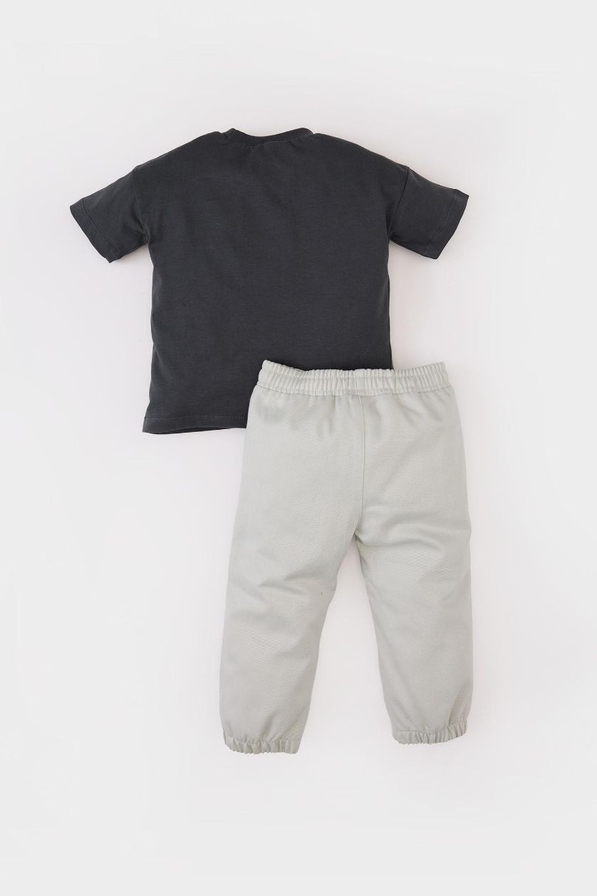 BÉBÉ GARÇON Anthracite Ensemble de T-shirt imprimé Skate et pantalon Jogging pour bébé garçon