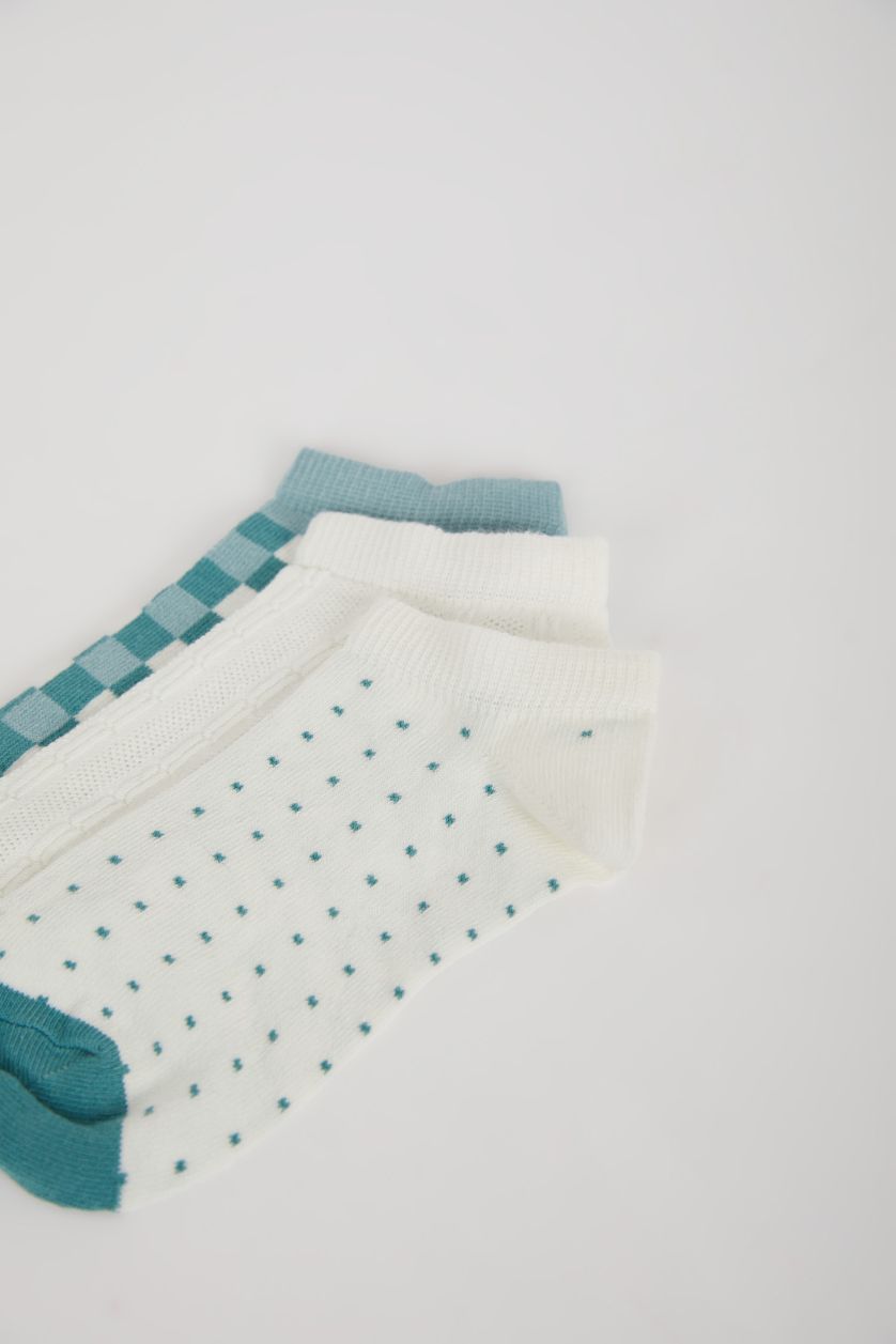 Kız Çocuk - Genç Kız Karma Kız Çocuk 3'lü Pamuklu Patik Çorap