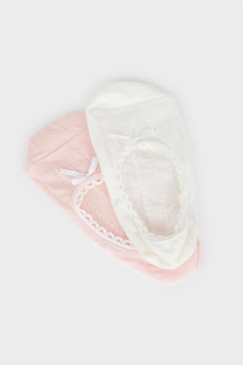 Kız Çocuk - Genç Kız Karma 2'li Pamuklu Babet Çorap Kız Çocuk