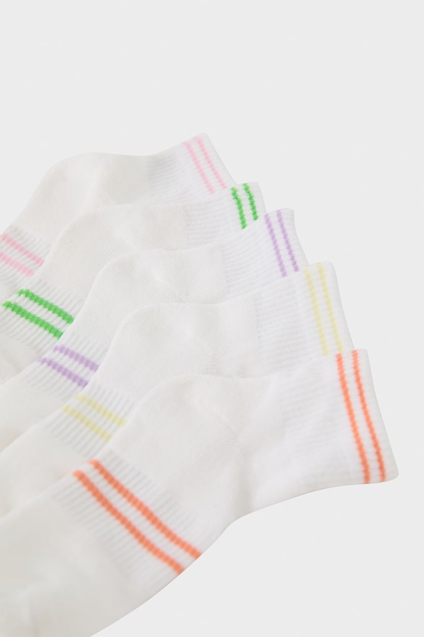 Kız Çocuk - Genç Kız Karma 5'li Pamuklu Patik Çorap Kız Çocuk