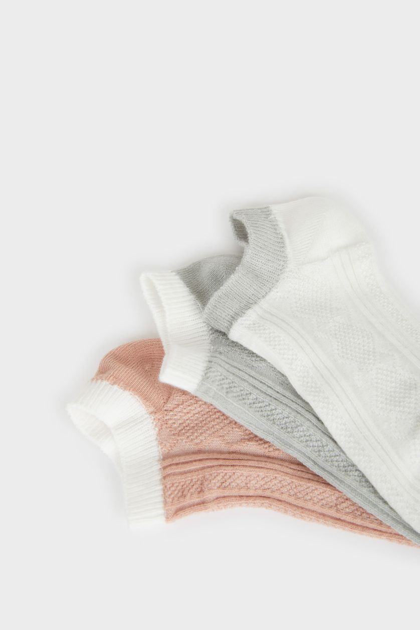 بناتي MIXED شرابات قصيرة بناتي قطن - 3 قطع