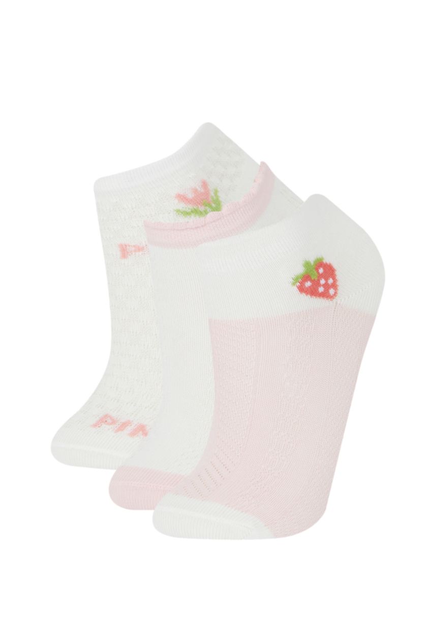 Kız Çocuk - Genç Kız Karma Kız Çocuk 3'lü Pamuklu Patik Çorap