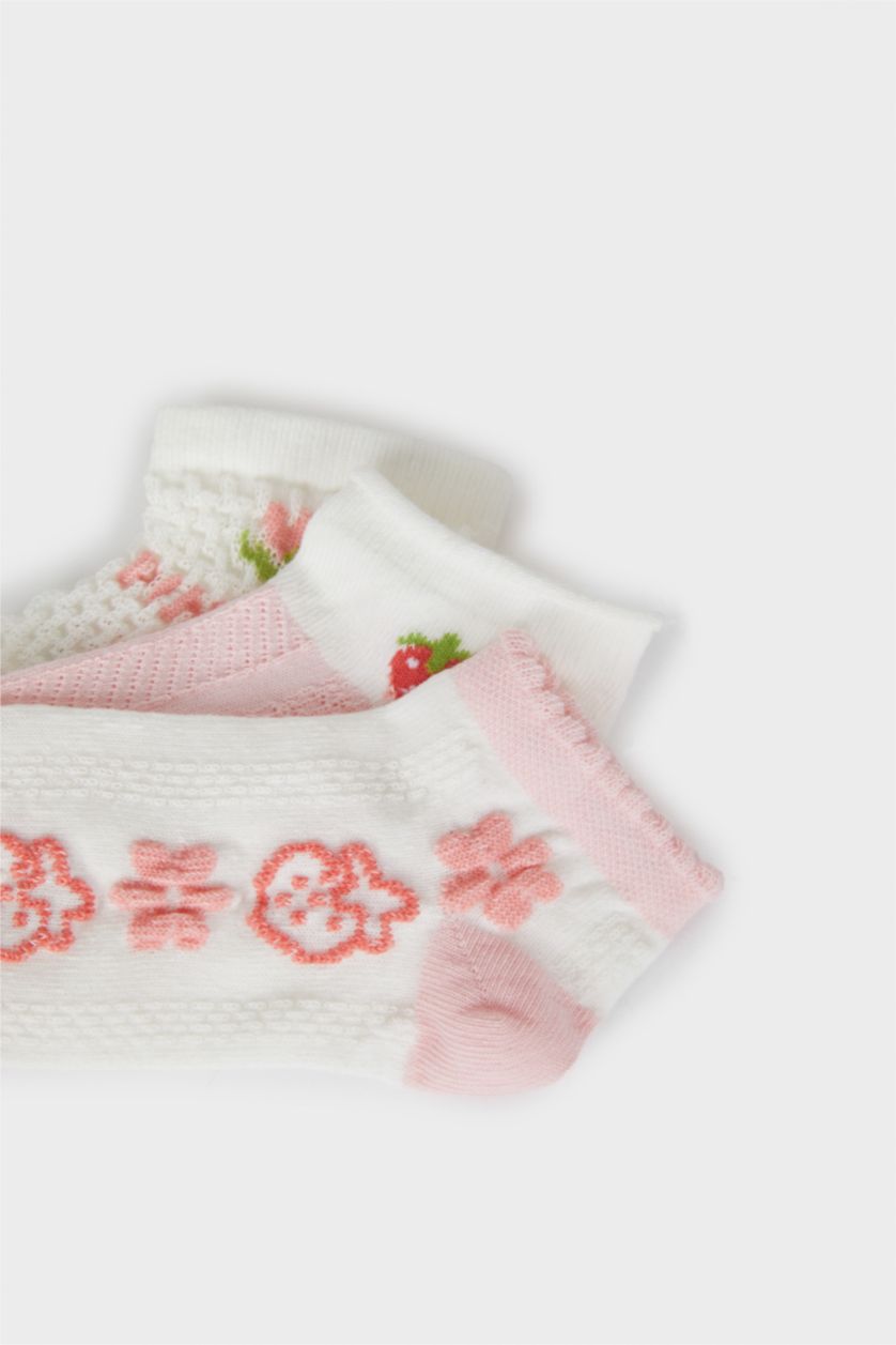 Kız Çocuk - Genç Kız Karma Kız Çocuk 3'lü Pamuklu Patik Çorap