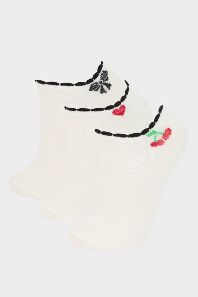 FILLES Blanc Lot de 3 paires de Chaussettes en coton pour bébé fille