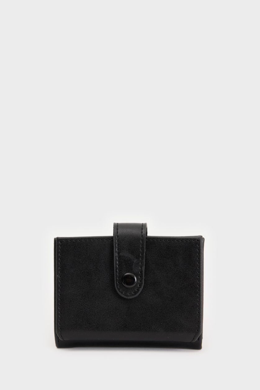 Man Black Man Faux Leather Wallet