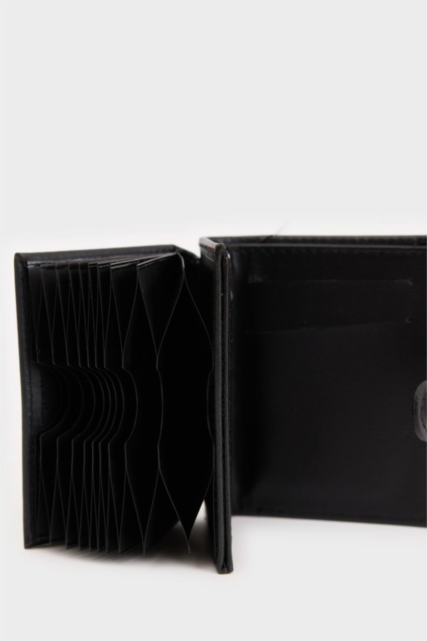 Man Black Man Faux Leather Wallet