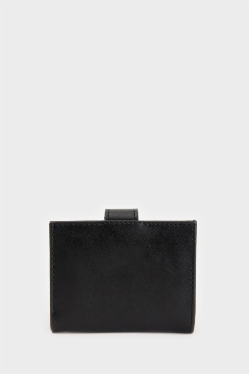 Man Black Man Faux Leather Wallet