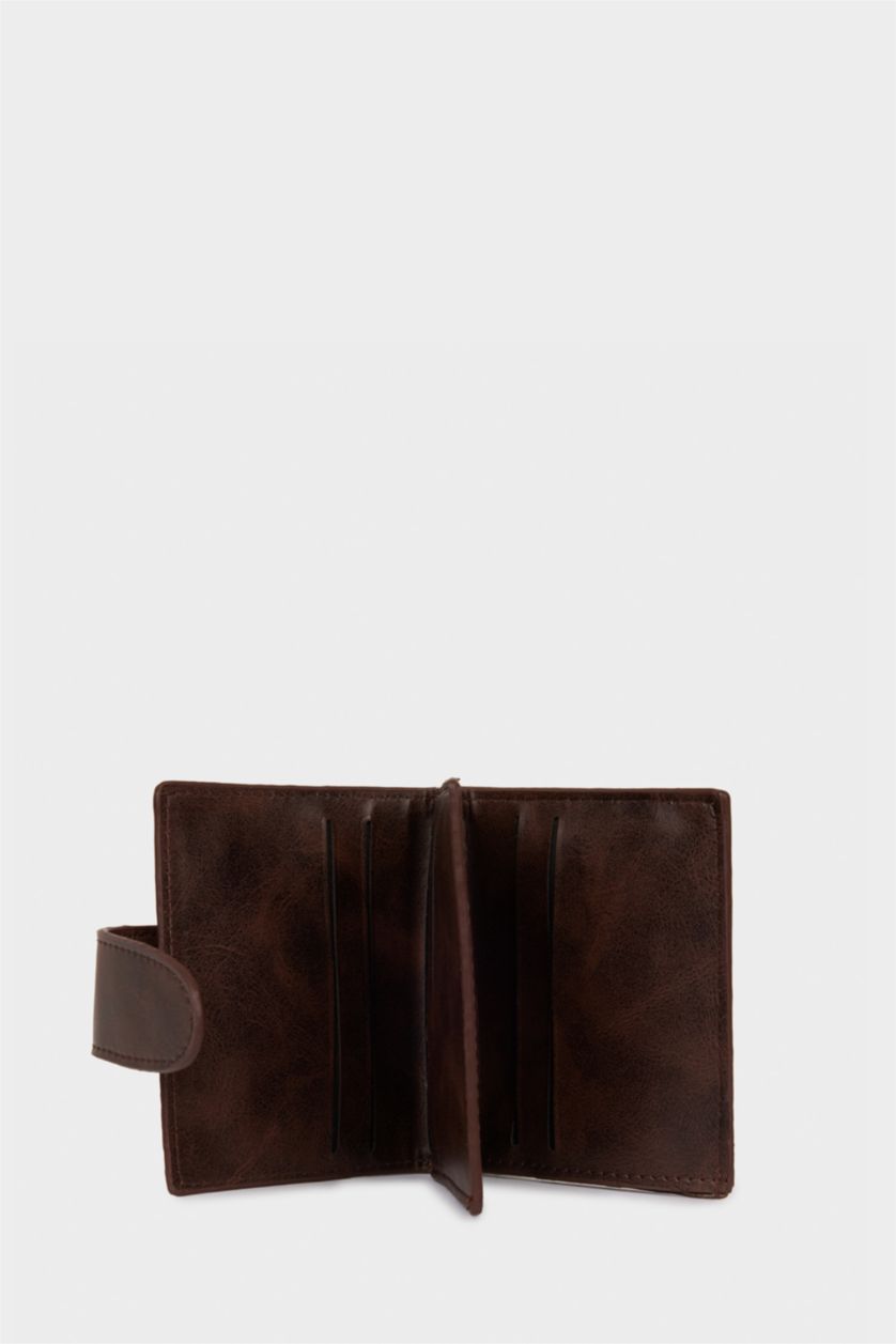 Erkek Kahve Erkek Suni Deri Cüzdan