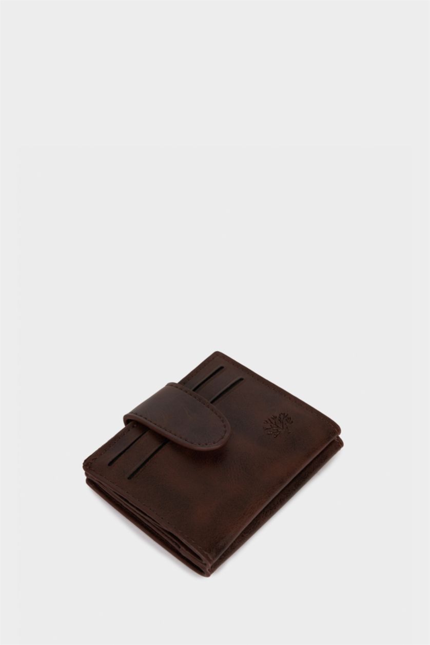 Erkek Kahve Erkek Suni Deri Cüzdan