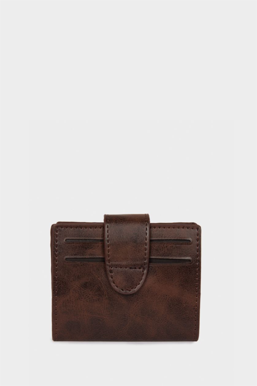 Erkek Kahve Erkek Suni Deri Cüzdan