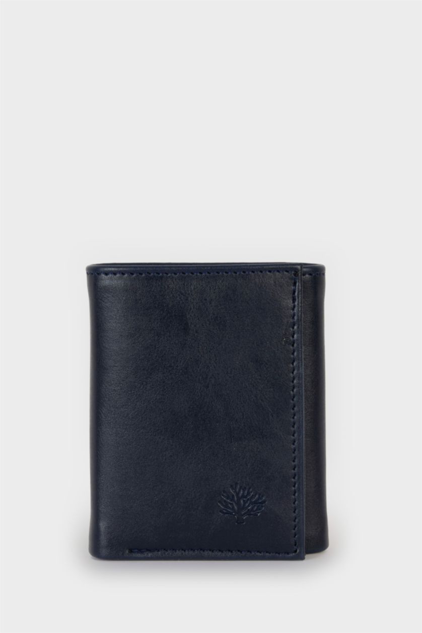 Erkek Lacivert Erkek Suni Deri Cüzdan