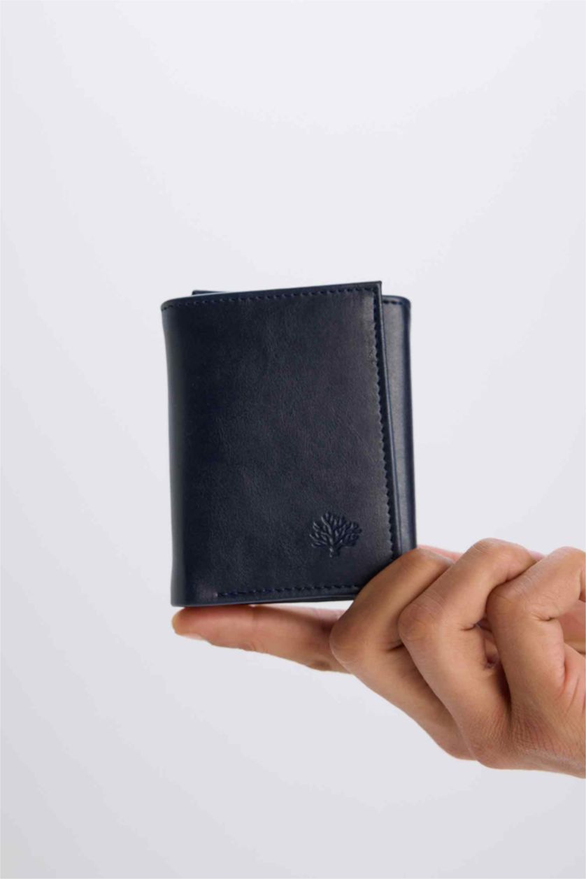 Erkek Lacivert Erkek Suni Deri Cüzdan