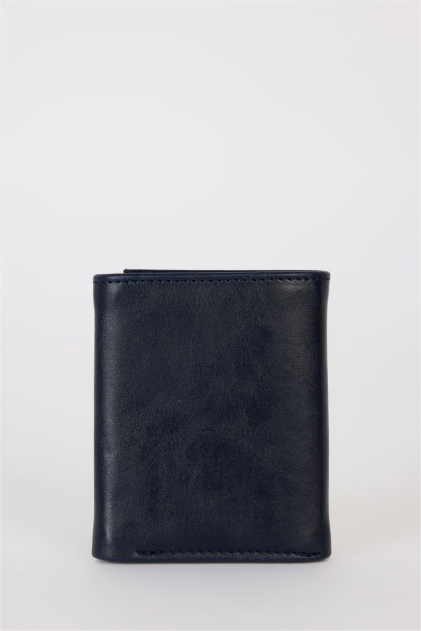 Erkek Lacivert Erkek Suni Deri Cüzdan