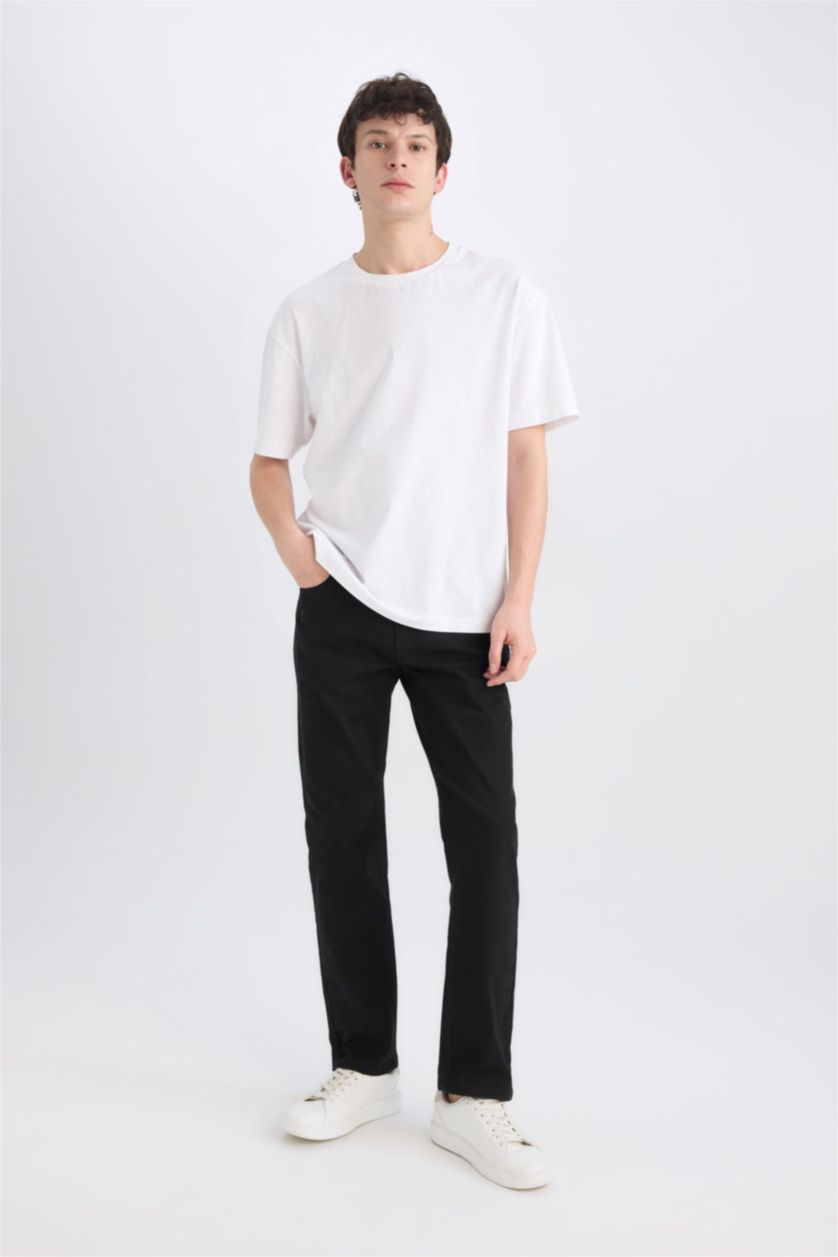 رجال أسود Sergio Regular Fit Normal Waist Jeans